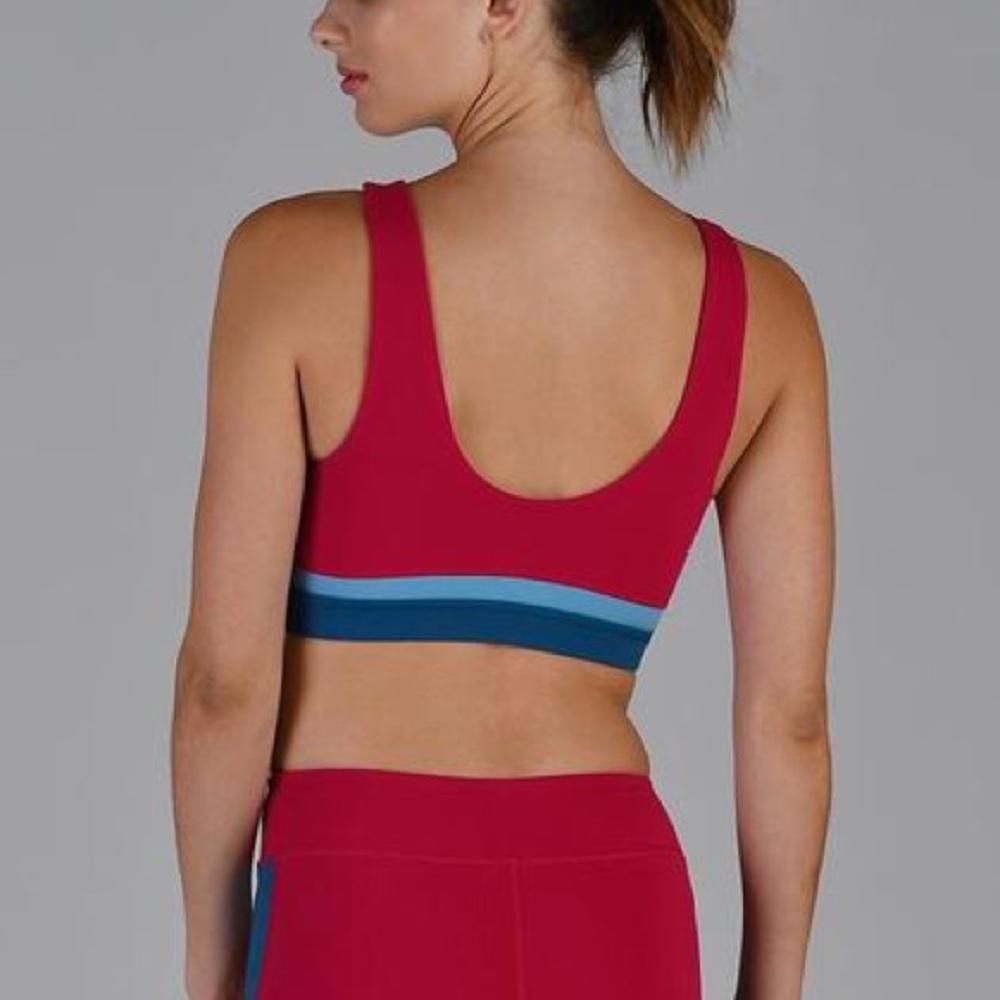 Glyder Pink & Blue Sports Bra Turn It Up Bra S M - Picture 4 of 4